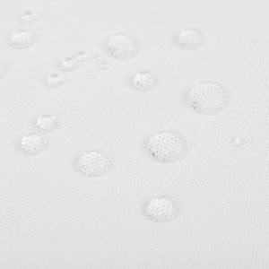 Nappe carrée 100x100 cm en coton taupe et blanc - MANON