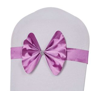 Pona /® Lot de 10 N/œuds de Chaise en Satin avec Bords ourl/és Noir Noeud Mariage c/ér/émonie r/éception Anniversaire f/ête d/écoration Ruban Cinq Coloris