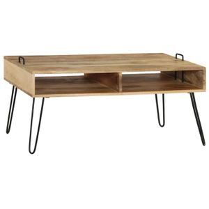 TABLE BASSE Table basse en bois de manguier massif 100 x 60 x 