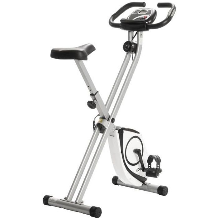 Mobiclinic vélo d'appartement pliant Everest 8 niveaux de résistance  jusqu'à 120 kg écran LCD compteur de pouls