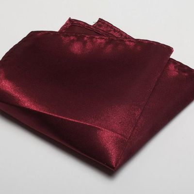 Pochette De Costume Segni & Disegni - 100% Coton, Rayures Fines Bleu Et Blanc, Fabriquée En Italie, 33x33 Cm