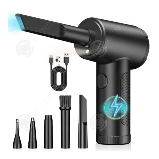 Soufflette Air Comprimé Sans Fil 130000 RPM – Batterie 8000mAh, 100 Vitesses, Kit Nettoyage PC/Clavier/Voiture