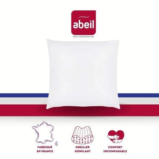 ABEIL Lot de 2 Oreillers FluffyDream® 60 x 60 cm - Maison