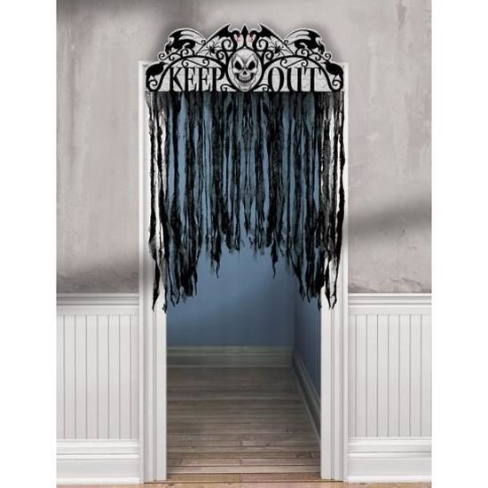 Rideau De Porte Keep Out Halloween Cdiscount Maison
