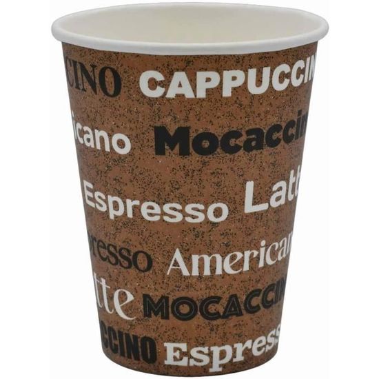 Gobelets à Café Jetables Easy Drinkz - Lot De 100 Avec Couvercles Et Agitateurs - 200ml Carton Écologique