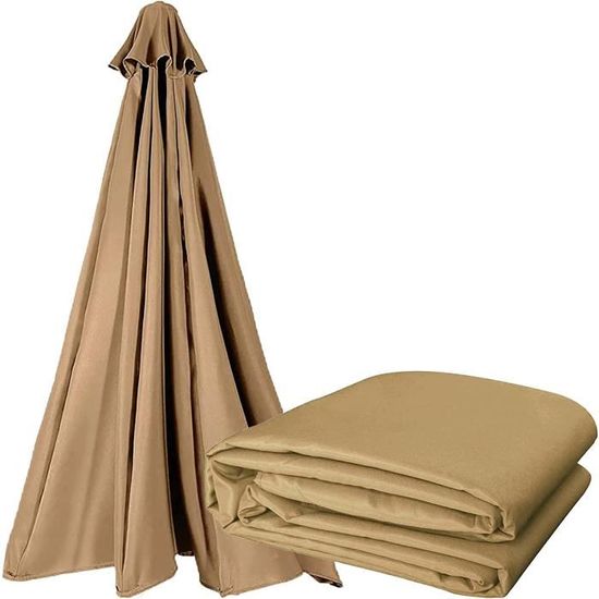 Earnmore Rechange Telo per Ombrellone (2.7m/3.0m) Baldacchino Di Ricambio Ombrellone per 6 Braccia/8 Braccia, Copertura per Ombrellone In Tessuto Di Ricambio per Da Giardino Piscina Cortile Ombra