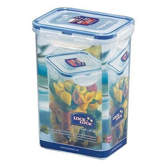 Lock & Lock Boîte Hermétique Lot De 6, Boîte De Conservation, Transparent, 1 L, Rectangulaire, 151 X 108 X 117 Mm, Set By Danto