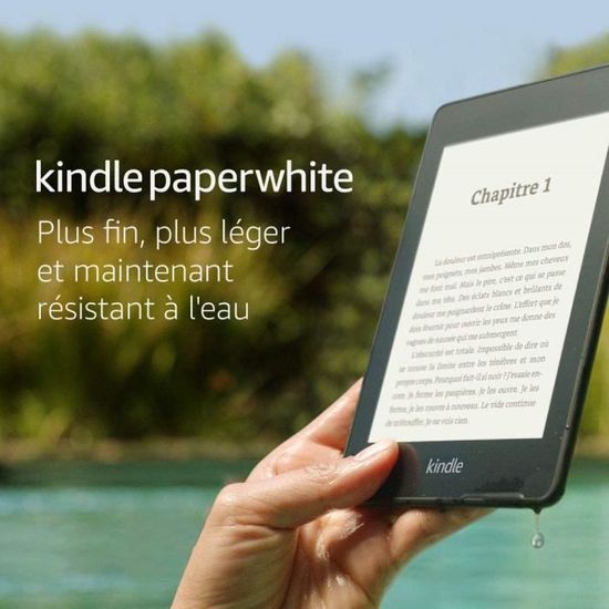 Kindle Paperwhite - Résistant à l'eau, Écran haute résolution 6", 32 Go - Avec publicités