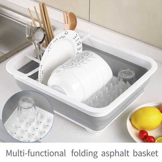 Égouttoir à vaisselle pliable à 2 niveaux en métal de qualité pour égouttoir  de cuisine - SortWise®