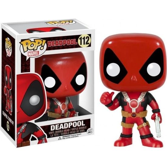 Figurine Funko Pop! Deadpool - FUNKO - Pop! Vinyl Bobble Head - Rouge - 10 cm