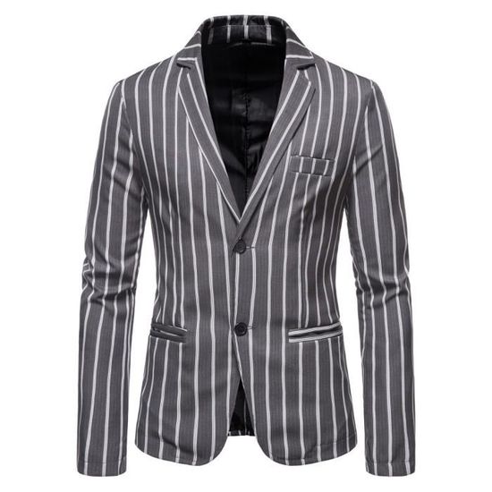 Blazer Homme Slim Fit Nemopter - 1 Bouton Pour Mariage Ou Bureau - Taille XS à 2XL - Polyester Facile D'entretien