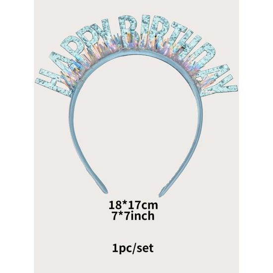 Bandeau Et Insigne 4 Ans Arc-en-ciel LunarCharm - Couronne De Princesse Pour Fête D'anniversaire Fille