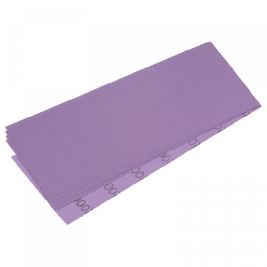 Lot de 5 papiers abrasifs feuille oxyde d'alumine, DEXTER, l.70 x L.100 mm grai