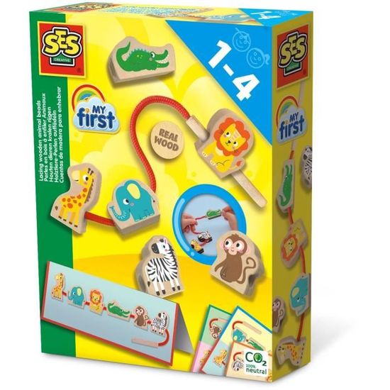 Sac De 35 Grandes Perles à Enfiler En Bois - Artisan Du Jura