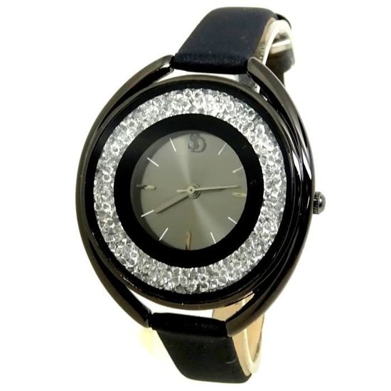 Bracelet Femme Chic BIMBO Strass Et Pierre Prune - Fermeture Aimantée