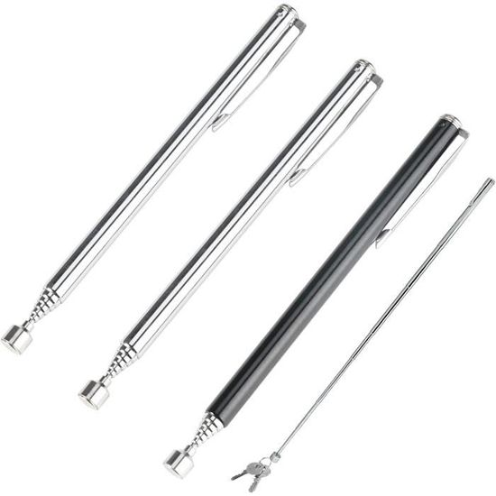 Kit D'outils Télescopiques 5 En 1 Avec LED - Ramassage Magnétique, Miroir, Grattoir, Pince
