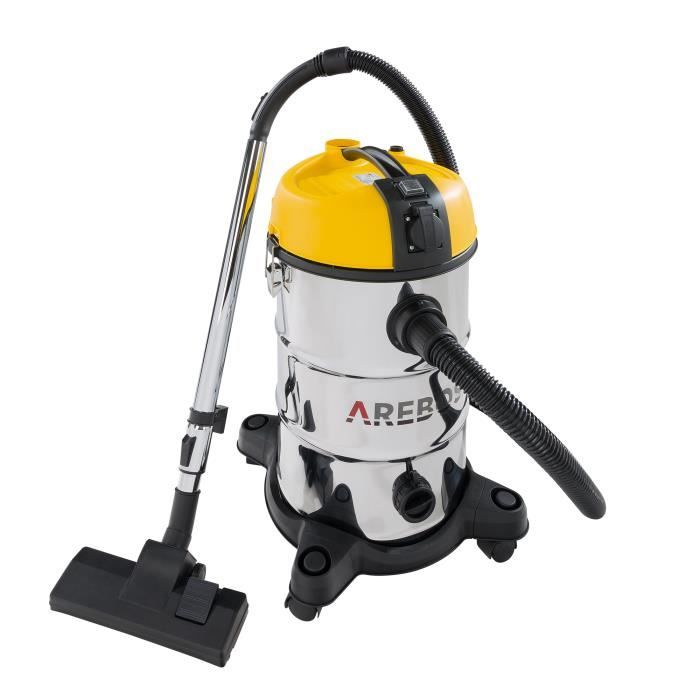 AREBOS Aspirateurs Industriels Aspirateurs Eau et Poussière 2300W 30L Jaune
