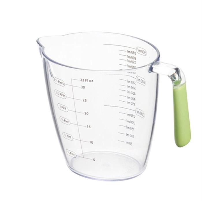 900ml en plastique transparent Mesureur avec marquage Balances de cuisson Cuisine Pitcher Mesureur de mesure