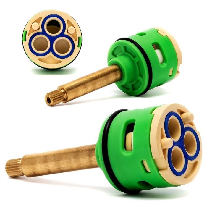 Rolli Cartouche Ceramique Universelle de Rechange en Laiton 3 Voies Cartouche Melangeur Douche D 33mm L 54mm