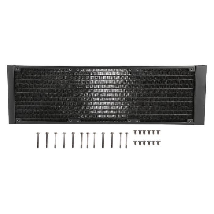 Richer-R Watercooling Radiateur, Dissipateur de Chaleur Radiateur en Aluminium pour PC-Noir (120mm-240mm-360 mm)(360mm)