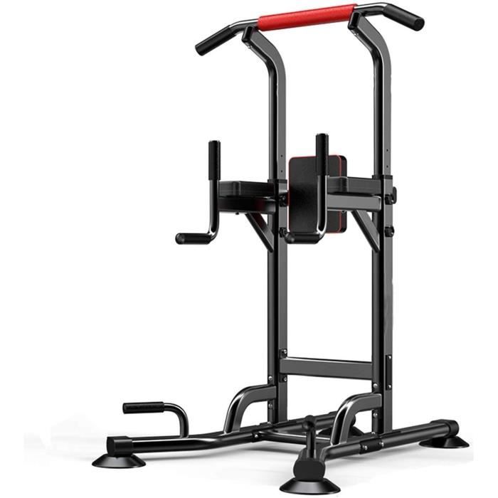 Station de Traction Barre de Traction Multifonctions Ajustable Dip Banc de Musculation Power Tower