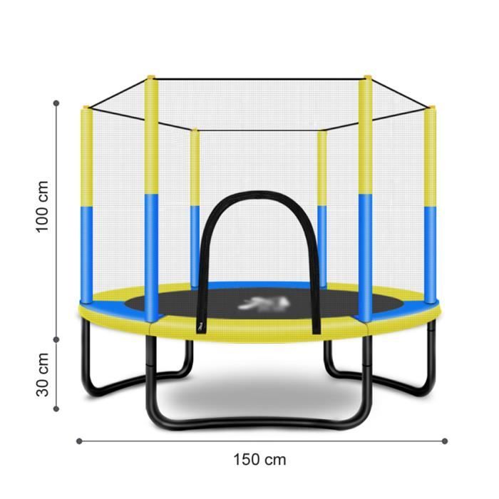 Trampoline de 60 pouces avec barrière de sécurité-trampoline intérieur ou extérieur pour enfants