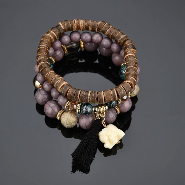 BRACELET - GOURMETTE - JONC Bijoux Perles Femmes Hommes Cristal Charme Bracelets Multicouches Bracelets De Bonbons Couleur