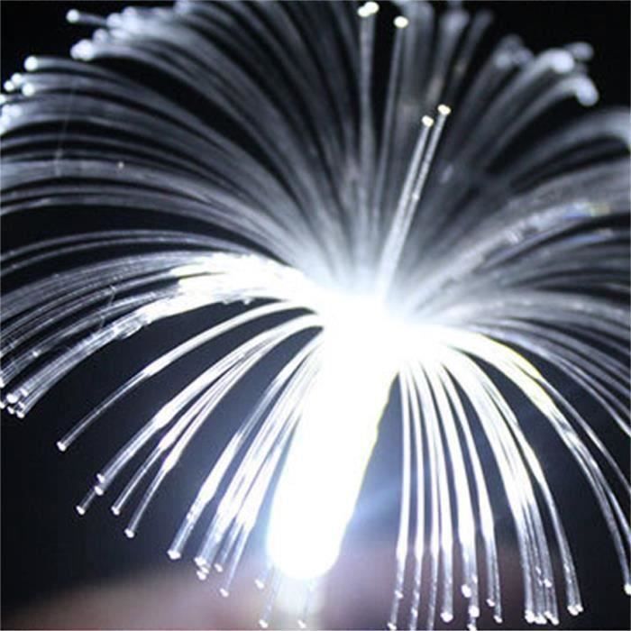 10LED Fibre Optique Guirlande lumineuse Lampe à énergie solaire LED Lumière de gypsophila Décor Lampe de Noël - lumière blanche