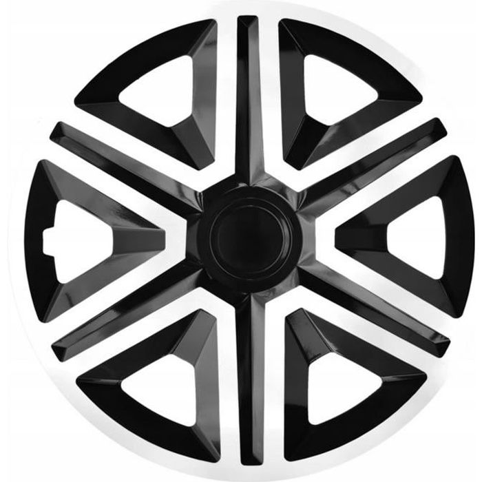 Enjoliveurs de roues universels 14 - blanc-noir NRM Action