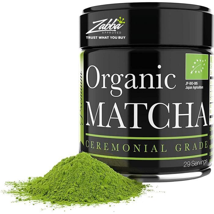 Matcha Cérémonial – Poudre de Thé Vert Matcha Bio - 28g – La Plus Haute Qualité de Matcha Japonais – Idéal pour Détox et Vitalité –