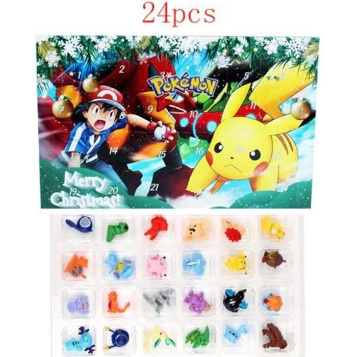 Calendrier De L'avent 2022 Noël 24 Figurines Pokémon Pikachu anime Cadeau Fille Garçon
