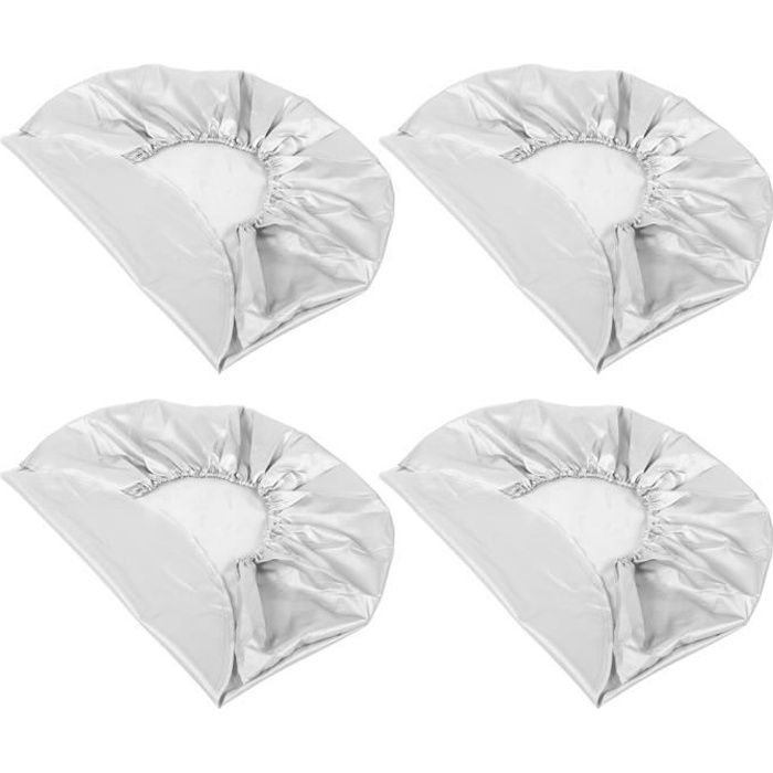 Paquet de 4 couvre-pneus, protecteur de roue de pneu pour diamètre 27 '- 29', couvercle de protection de pneu argenté pour