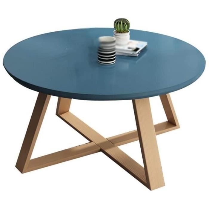 C-J-Xin Tables en Bois MassifFin Balcon Simple Petite Table Ronde Meubles de Salon Tables Sofa Hôtel Appartement Tables Basses 893