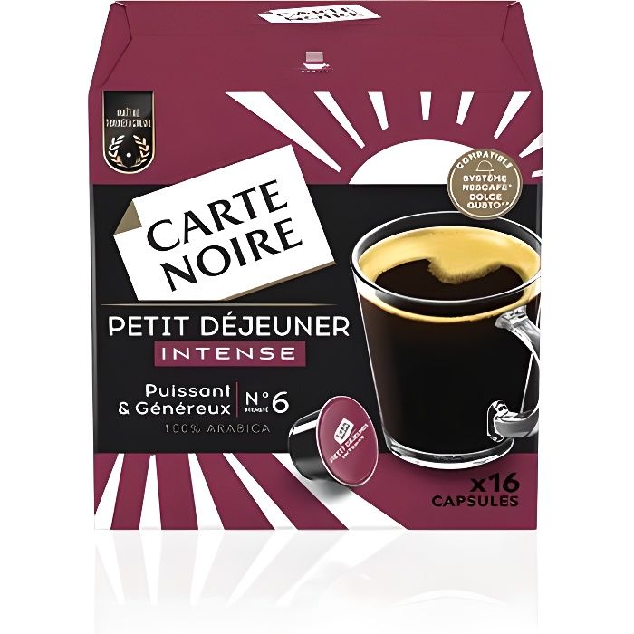 Carte Noire Dolce Gusto - Petit Déjeuner Intense (x16) TU