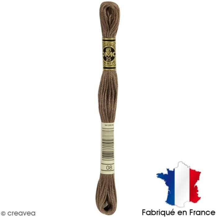 Fils à broder DMC mouliné spécial - Echevette 8 m Coloris 08