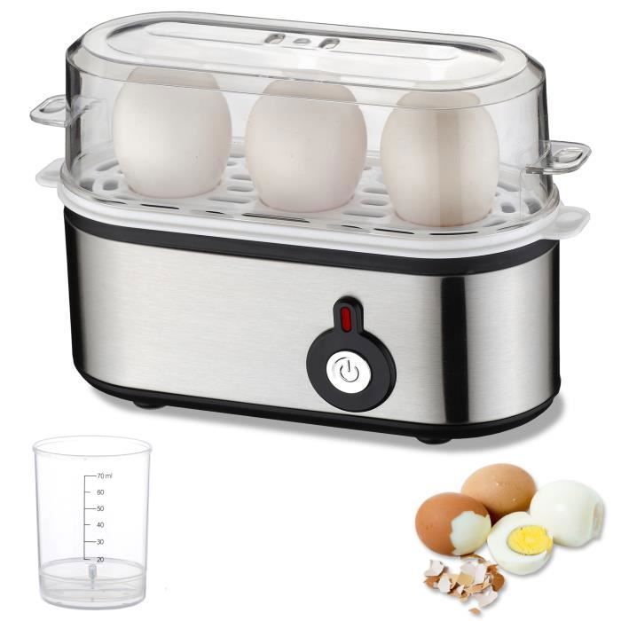 FISHTEC® Cuiseur à Œufs Electrique - 3 oeufs - Simple d'utilisation - 210 W