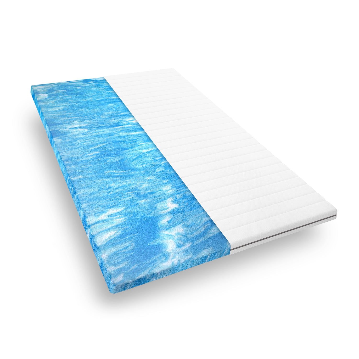 Surmatelas 90 x 200 cm mousse gel confort ferme, housse microfibre, sommeil reparateur, epaisseur 5 cm