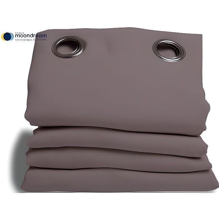 Rideau phonique et isolant thermique 135X260 Moondream - Poivre