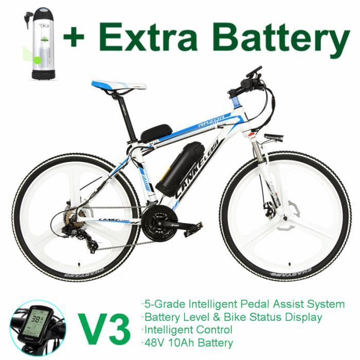 Vélo électrique de 26 pouces, vélo de ville, fourche à suspension à ressort à huile, vélo à assistance par pédale, longue endurance