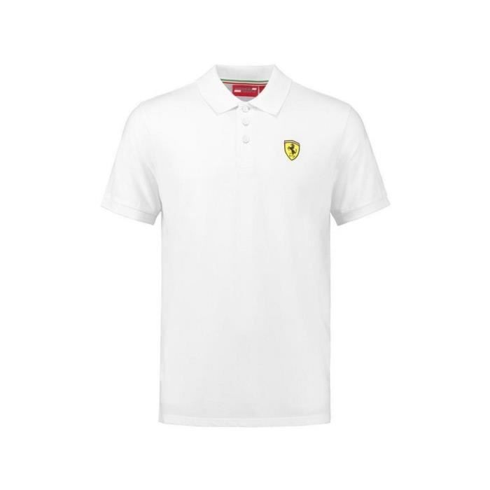 Ferrari polo Scuderia homme en coton blanc