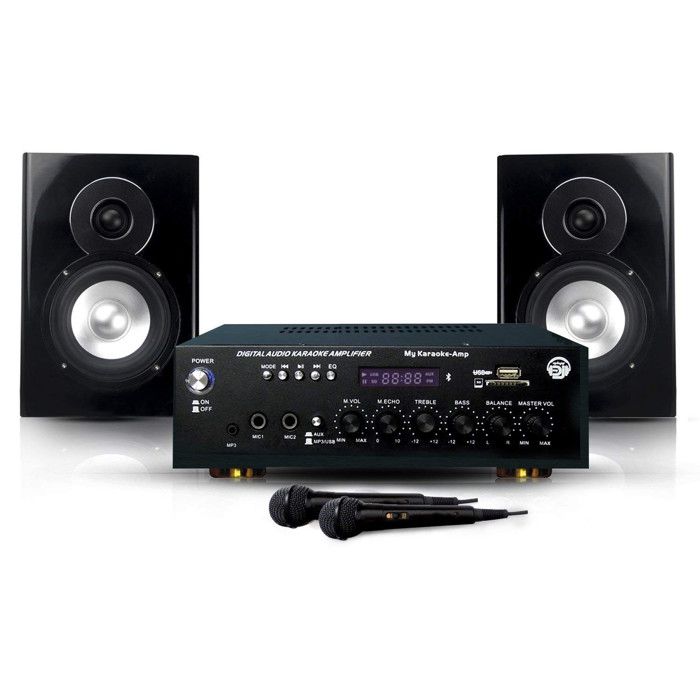 My Karaoké 150W Enceintes & Amplificateur & 2 Mics