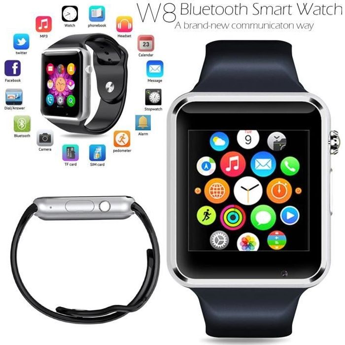 SANLIN BEANS Montre connectée - Android 4.0 - Camera - Bluetooth - Carte SIM