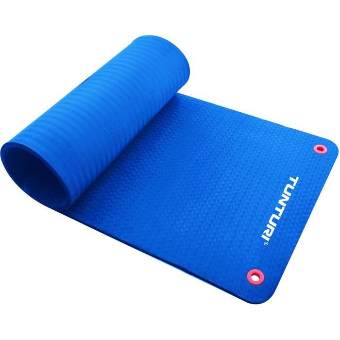 TUNTURI Matelas tapis fitness Pro 180cm bleu