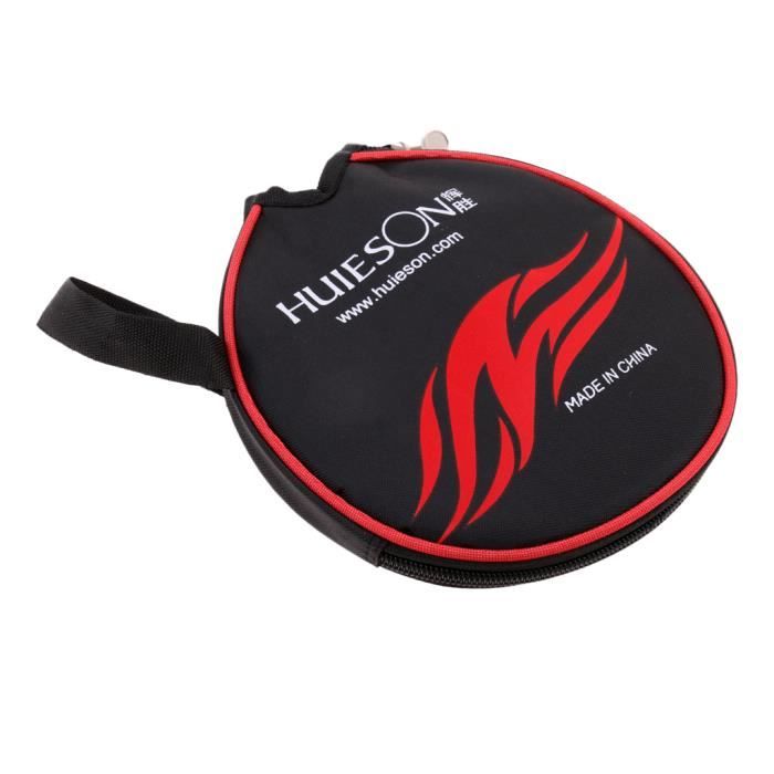 Sac Transport pour Raquette de Tennis de Table / Ping-Pong Housse Protection Imperméable Antichoc Noir rouge