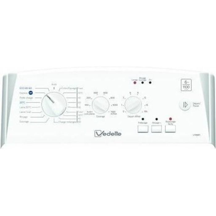 Lave-Linge Top VEDETTE LTV6011
