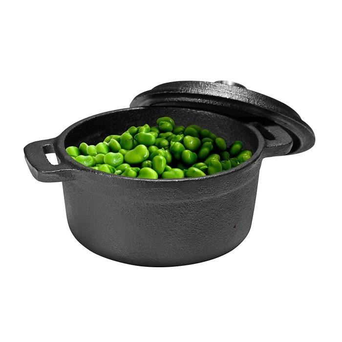 Zodiac 7120 - COMMUTATEUR KVM - Mini Casserole en Fonte Ronde Noir
