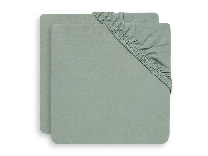 Drap housse matelas Jollein - 2511-507-00095 - Drap-Housse en Jersey 2-Pieces 120 cm Longueur x 60 cm Largeur Vert Cendre Drap housse matelas Jollein - 2511-507-00095 - Drap-Housse en Jersey 2-Pieces 120 cm Longueur x 60 cm Largeur Vert Cendre