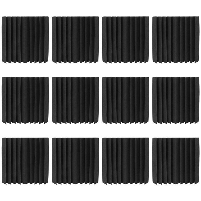Panneaux Mousse Acoustique 30x30cm - Lot De 24 - Ignifuge Pour Studio, Bureau, Home Cinéma