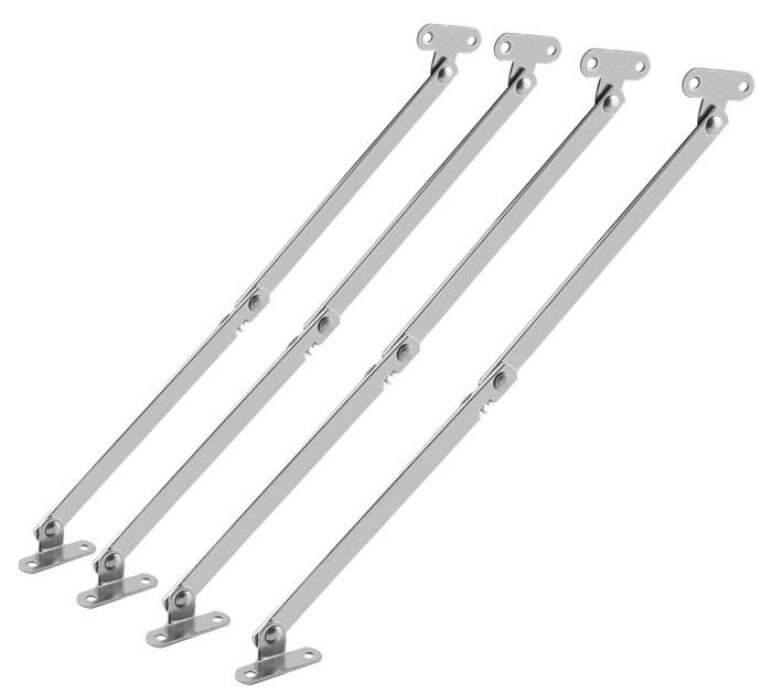 Lot De 8 Charnières Pliables En Acier Inoxydable Avec Vis Et