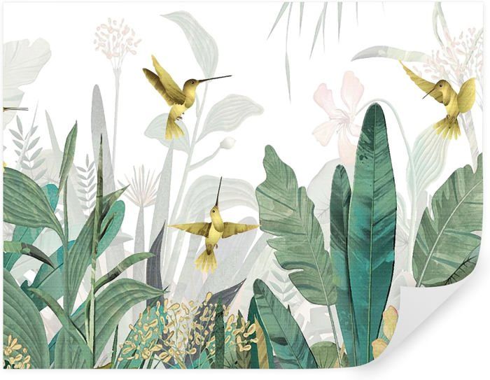 Papier Peint Panoramique 250x175 cm style Jungle Tropical Feuilles ...